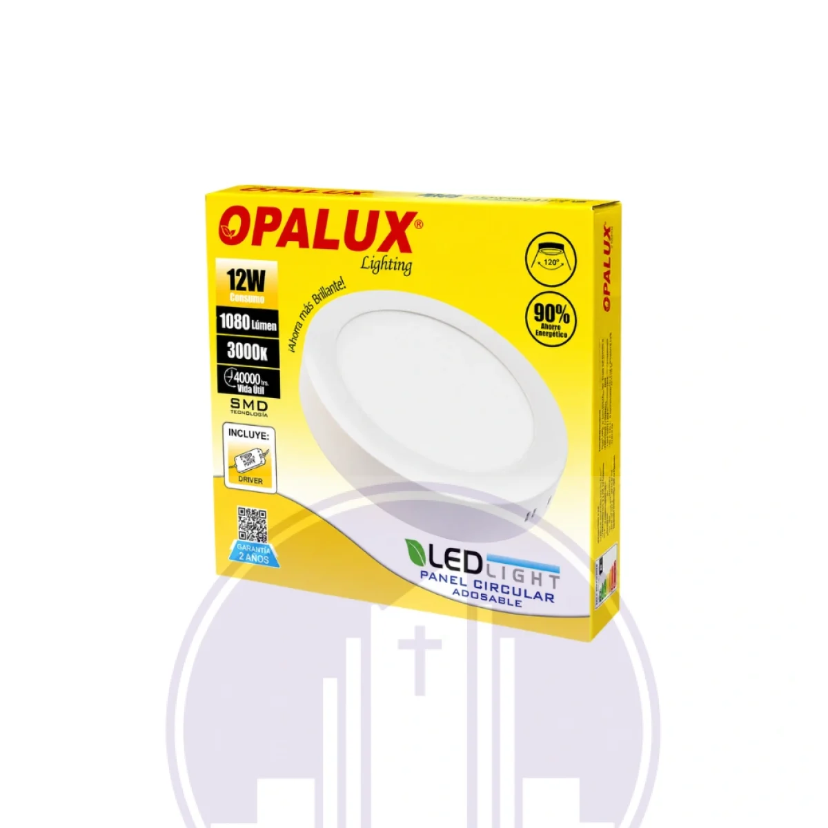 PANEL LED 12W OPALUX - LUZ CÁLIDA