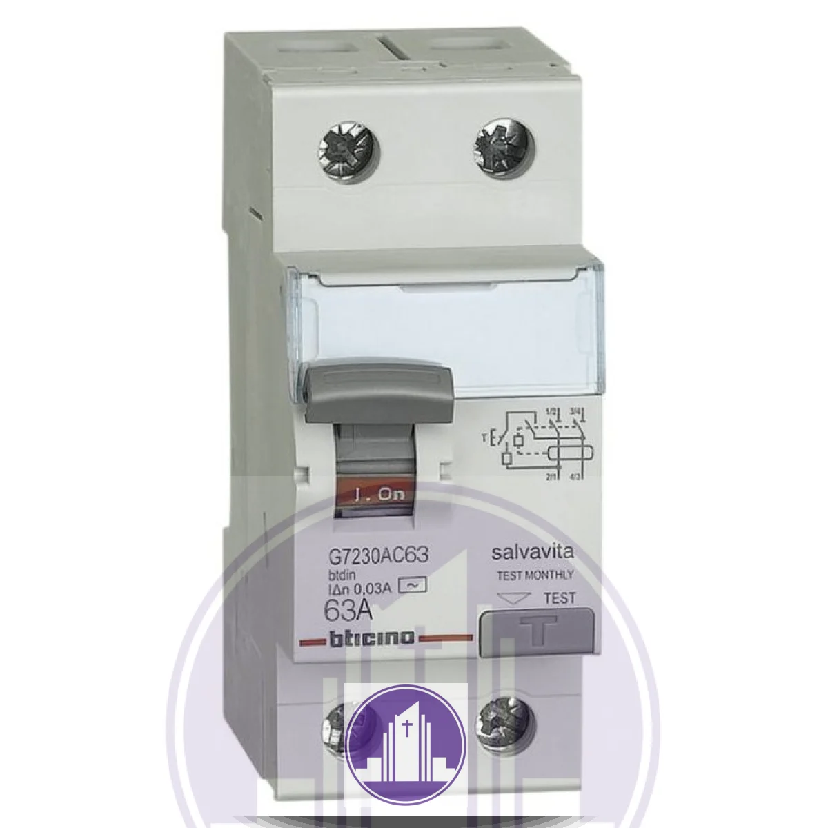 INTERRUPTOR DIFERENCIAL 2P 63AMP 30MA BTICINO
