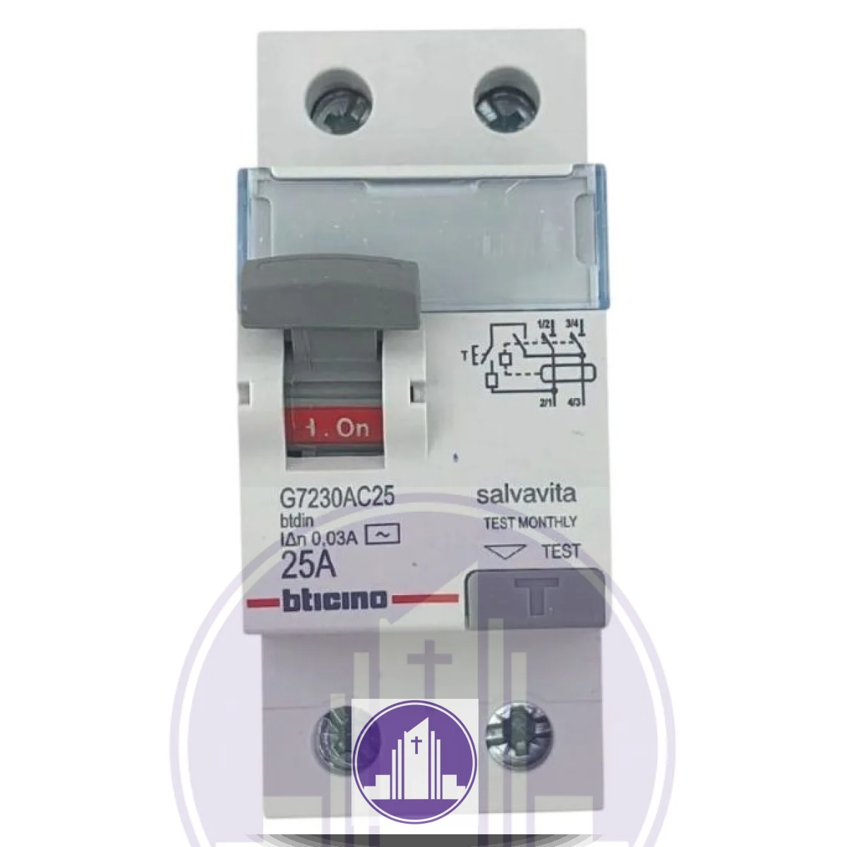INTERRUPTOR DIFERENCIAL 2P 25AMP 30MA BTICINO