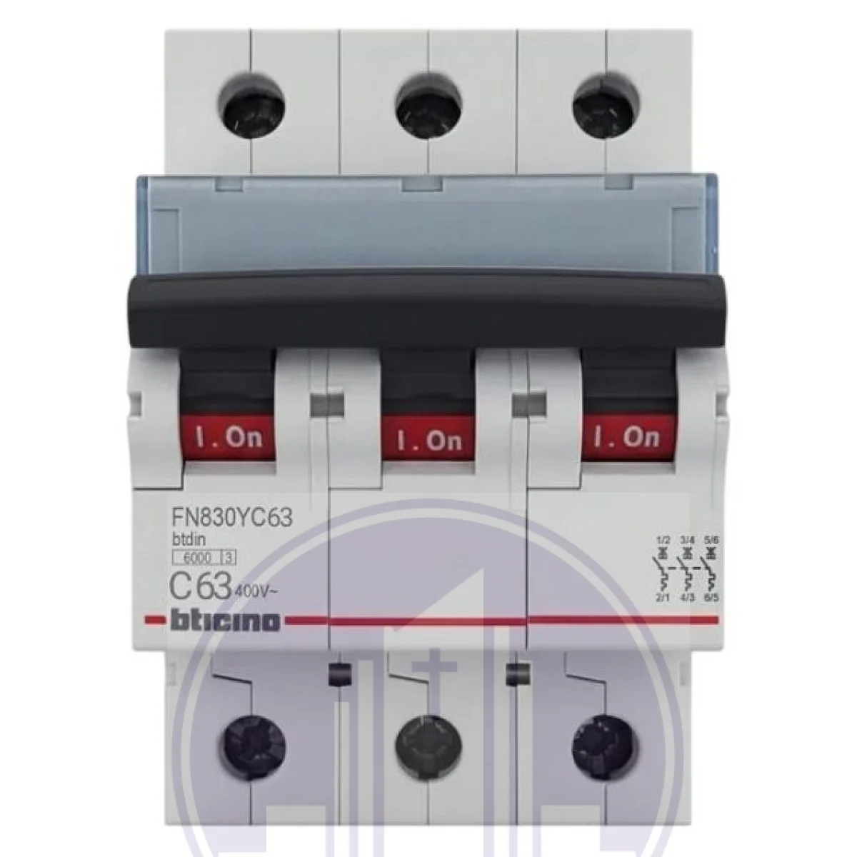 INTERRUPTOR TERMOMAGNÉTICO TRIFÁSICO 3P 63A BTICINO