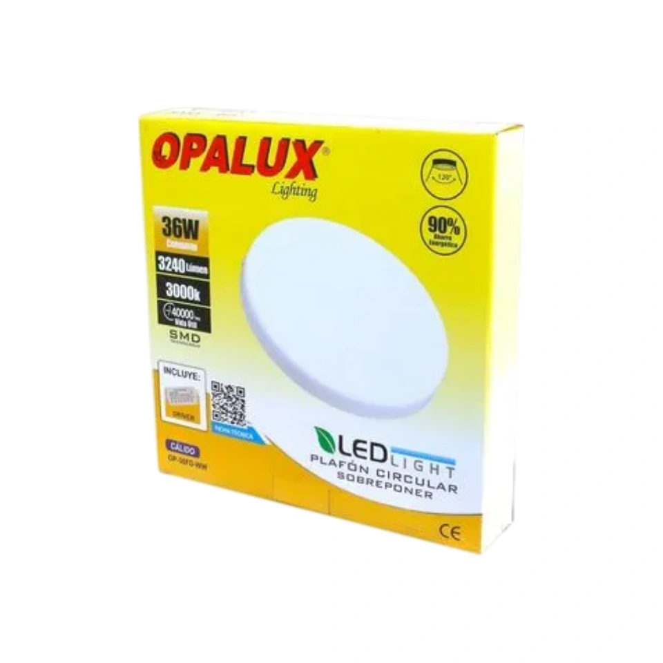 PANEL LED HIELO 36W OPALUX - LUZ CÁLIDA