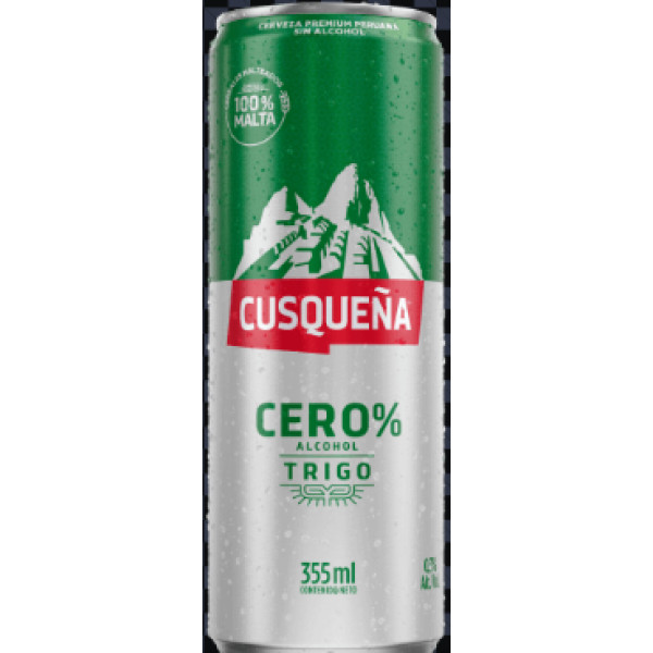 Cusqueña cero lata 355ml unidad