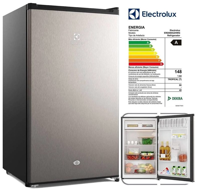 FRIOBAR ELECTROLUX 95LT - COLOR PLOMO - MOD. ERD9062HPI