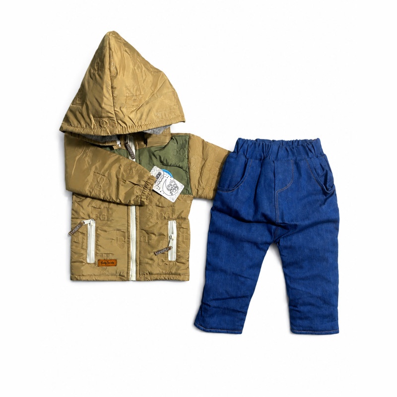 Térmico con Forro de Pima y Pantalón Jean – 2 Piezas
