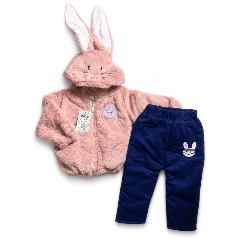 Conjunto Acolchado de Pelo de Coneja con Forro Pima y Pantalón Drill
