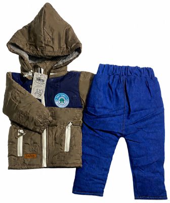 Conjunto térmico de niño con forro pima y pantalón jean