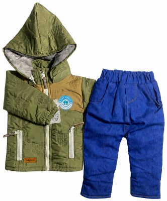 Conjunto térmico de niño con forro pima y pantalón jean
