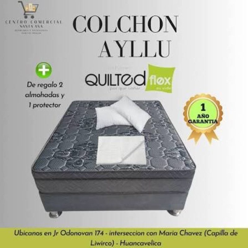 COLCHON QUILTED AYLLU 1.5 PLZ