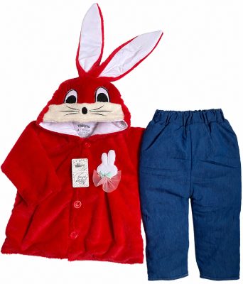 Casaca de pelo de conejo con forro pima y pantalón jean