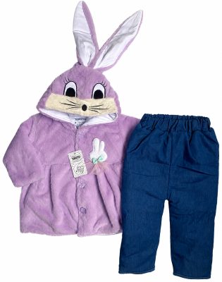 Casaca de pelo de conejo con forro pima y pantalón jean
