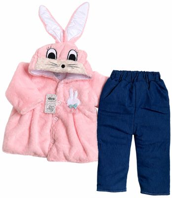 Casaca de pelo de conejo con forro pima y pantalón jean