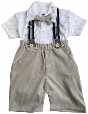 Conjunto de corduroy con polo de algodón pima