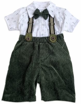 Conjunto de corduroy con polo de algodón pima