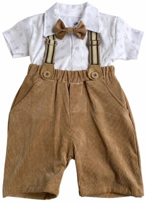 Conjunto de corduroy con polo de algodón pima