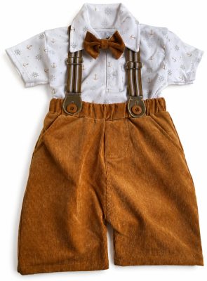 Conjunto de corduroy con polo de algodón pima
