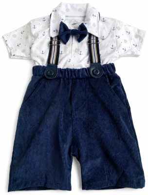Conjunto de corduroy con polo de algodón pima