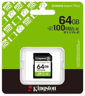 KINGSTON SDCS3/64GB CANVAS SELECT PLUS Memoria MicroSD 64GB
