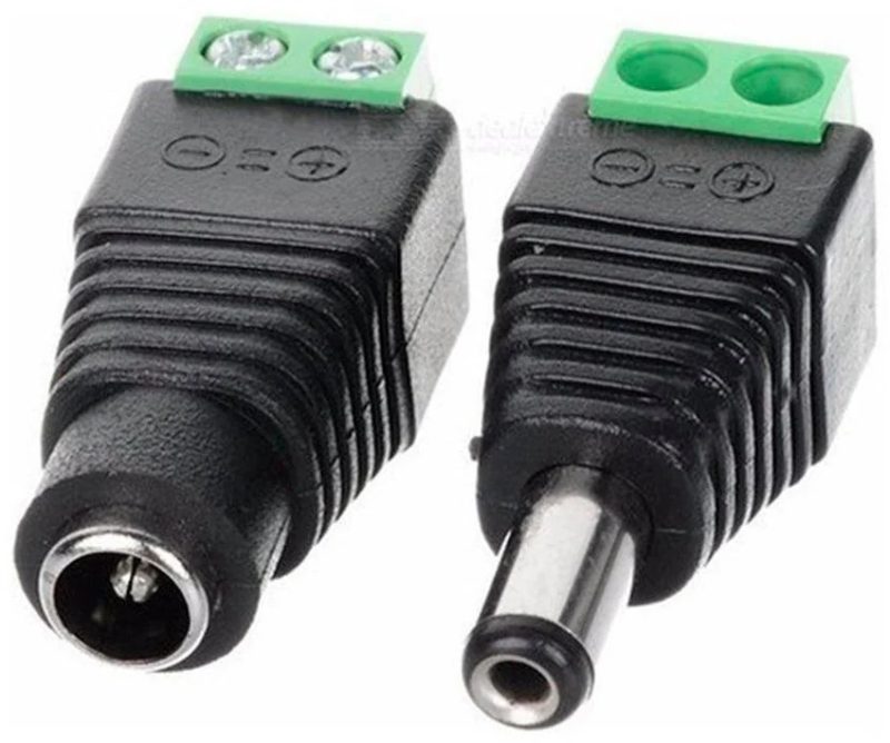 YUS DC-T Conector DC para Atornillar Par Hembra y Macho