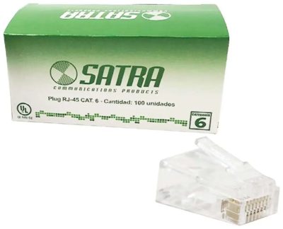 SATRA 102040001 Conector Plug RJ45 Cat6