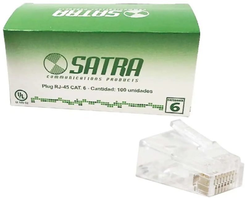 SATRA 102040001 Conector Plug RJ45 Cat6