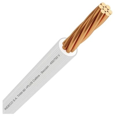 CABLE THW-90+PLUS 450/750V 10AWG BLANCO | INDECO