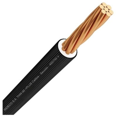 CABLE THW-90+PLUS 450/750V 10AWG NEGRO | INDECO