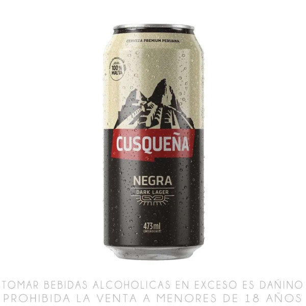 Cusqueña negra latón 475ml unidad
