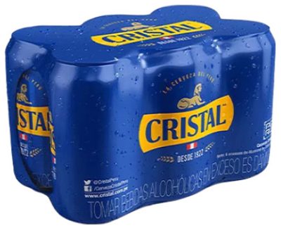 Cristal latón 475ml 1 six