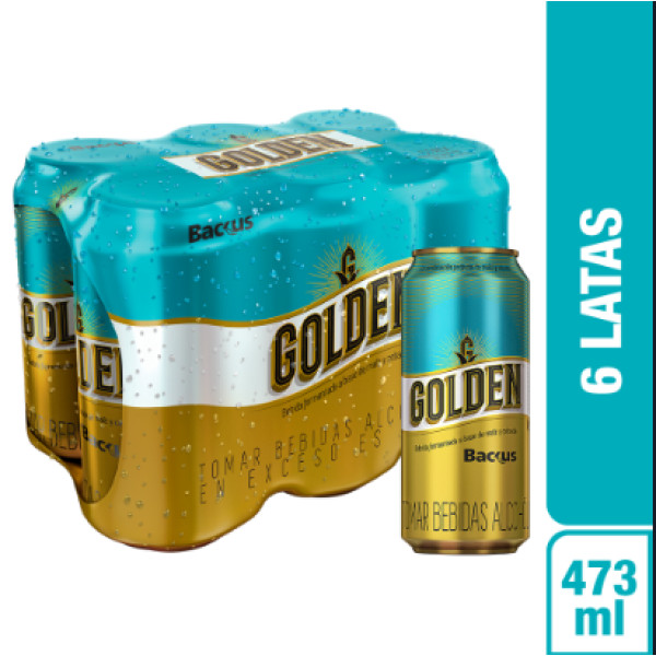 Golden latón 475ml 1 six
